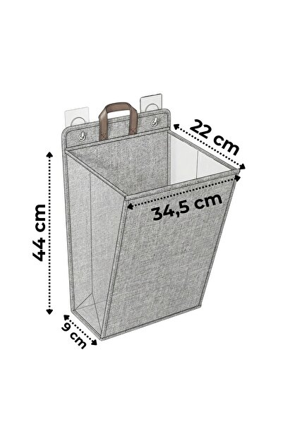 almital mobilya aksesuarları furniture accessories Panier Gri Duvara Asılabil...