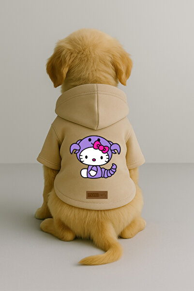 Monopetz Printed Inside Fleece Dog and Cat Clothing & Dress - Beige Color K H...