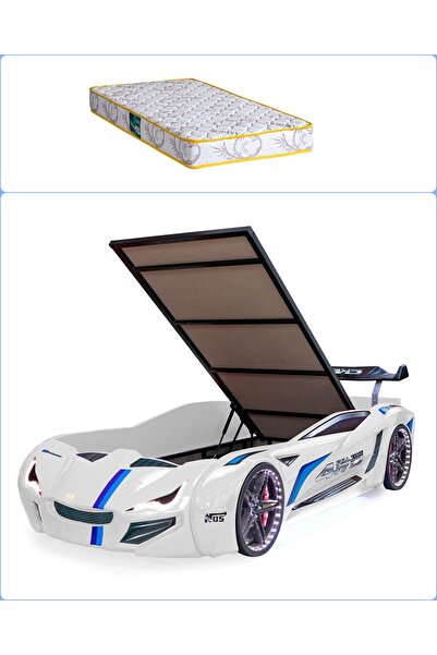 Setay Arabalı Yatak, Mercedes Full Ledli Rüzgarlıklı Bazalı Arabalı Yatak - B...