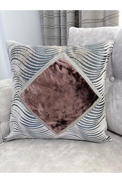 YOUC Design Design Throw Pillow Cover 43X43 Limited Edition Blue Leaf Pattern