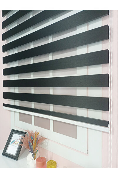 akel collection Siyah Zebra Stor Perde – Modern Düz Zebra Tasarımı