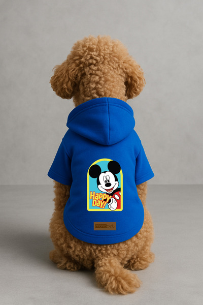 Monopetz ملابس وملابس للكلاب والقطط مطبوع مع قطيفة من الداخل - لون أزرق K بغط...