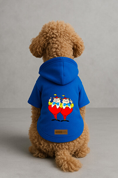 Monopetz Printed Inside Fleece Dog and Cat Clothing & Dress - Blue Color K Ho...