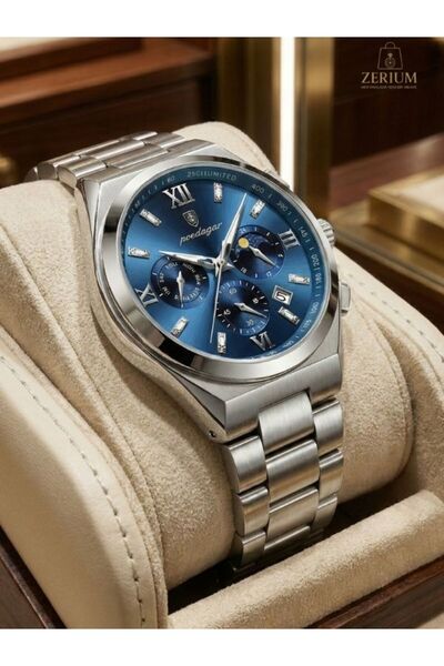 ZERİUM Men's Stainless Steel Watch Quartz 3Atm Luminous Stylish Series
