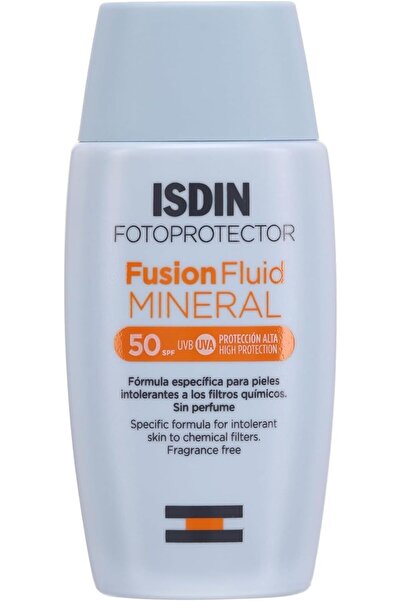 ISDIN Fotoprotector Fusion Fluid Mineral SPF50 (0% مرشحات كيميائية)