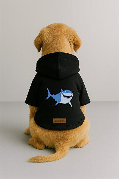 Monopetz Printed Dog and Cat Clothing & Dress with Fleece Inside - Black Colo...