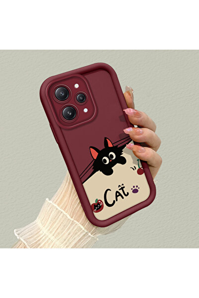 Hontinga Xiaomi Redmi 12 4G Uyumlu Moda gözleri Düşüme önleyici Yumuşak Silik...