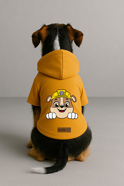 Monopetz Printed Dog and Cat Clothing & Dress with Fleece Inside - Yellow Col...