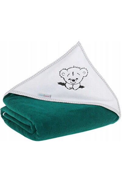 Babymam Prosop de baie pentru copii, BabyMam, prevazut cu capison decorat cu broderie vesela, 100% bumbac, d