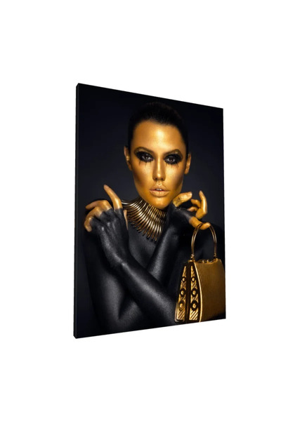 PozaTablou Pânză portret glamour cu accente aurii 80x110 cm
