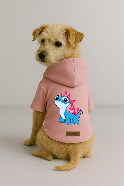 Monopetz Printed Dog and Cat Clothing & Dress with Fleece Inside - Pink Color...