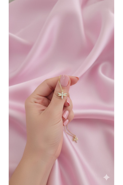 Aktemur Silver 925 Ayar Gümüş Minimal Zirkon Taşlı Yusufcuk Kolye