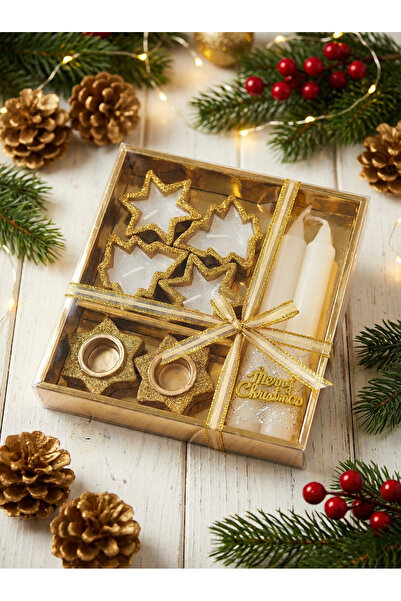 OEM Golden Celebration Decorative Set – Candles & Gold Holders