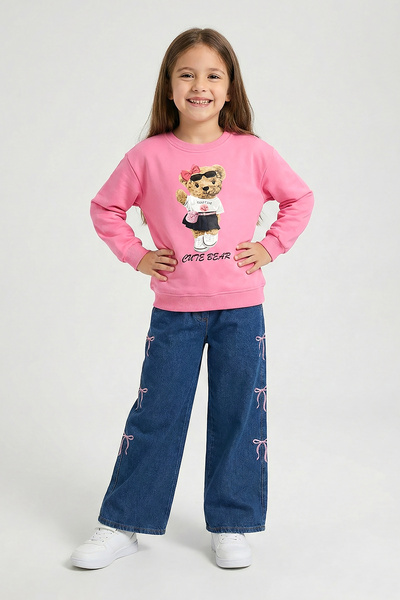 Dmb Ursuleț pentru fetiță cu imprimeu Sweat
