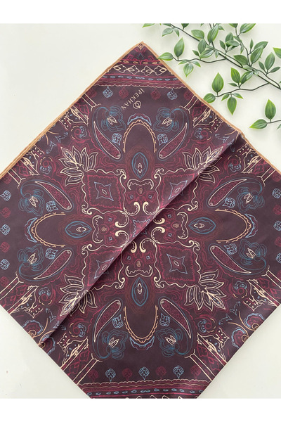 İpekhan Zen Pattern Thin Cotton Scarf