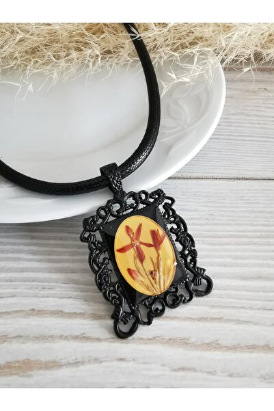 Halley Concept Special Design Handmade Real Floral Epoxy Women's Necklace