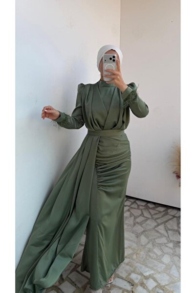 moda zeynaa DEFNE TESETTÜR SATEN ABİYE