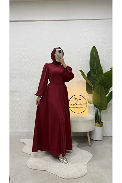 moda zeynaa Lina Tesettür Giyim Scuba Elbise