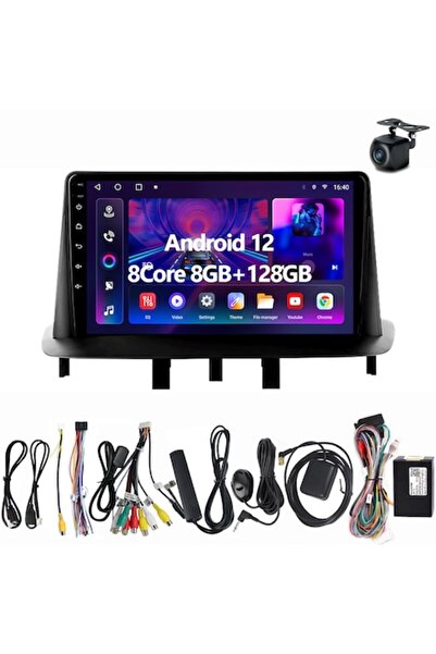 Eunavi Navigație auto Renault Megane 3 cu Android, 8GB RAM, 128GB ROM, ecran ...