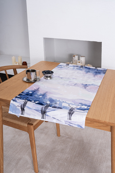 Marielouhome 100% pamuk Snježna Nova godina Stolni raner (45 × 100)