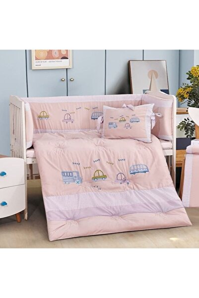 Reiashn Curry baby blanket with summer borders, pink