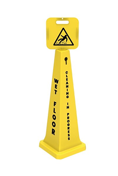 Üçtem Plastik UZUN DUBALI UYARI LEVHASI (TEMİZLİK VAR & KAYGAN ZEMİN)