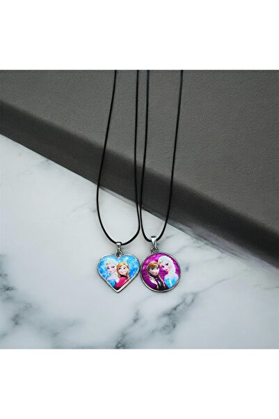 Store 2 Pieces Elsa Children's Necklace Set