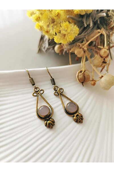 Halley Concept Natural Stone Brass Earrings