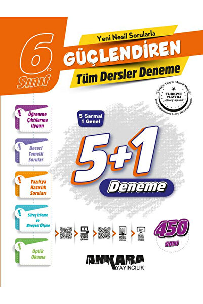 Efsane Yayınları 6.Sınıf Ankara Güçlendiren Tüm Dersler 5+1 Deneme / 5 Sarmal...