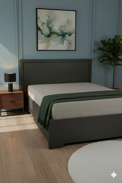 FAVORA 100% Cotton Ranforce Premium Double Elastic Fitted Sheet - Mink