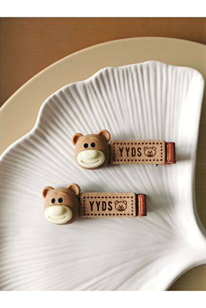 Halley Concept Yyds Brown Teddy Bear Clip Buckle for Children