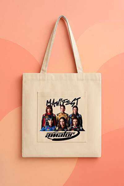 lovver Geantă din pânză imprimată premium, cu design de cântec pentru amatori...