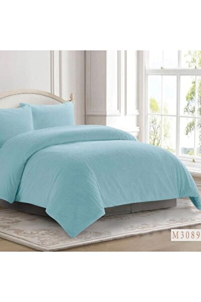 Reiashn مفرش اسكارم فرو لون أزرق شتوي مفرد ونصف