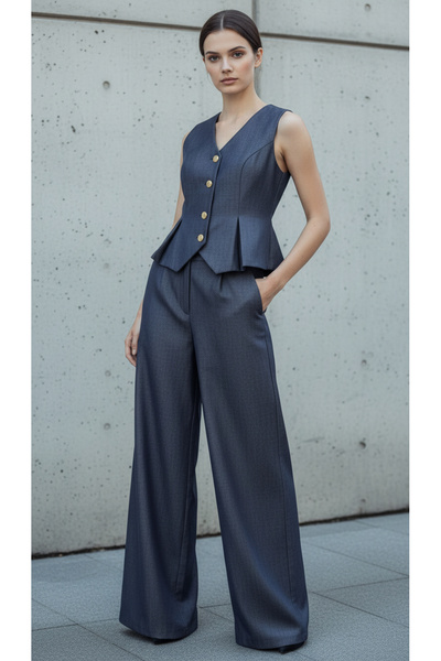 NOXS Lacivert Yelekli takım