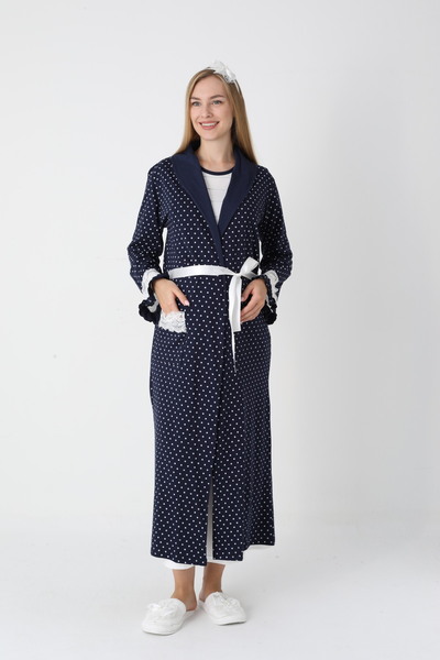 ERDENİZ TEKSTİL Hamile & Lohusa Emzirme Geceliği ve Puantiye Sabahlık Takımı ...