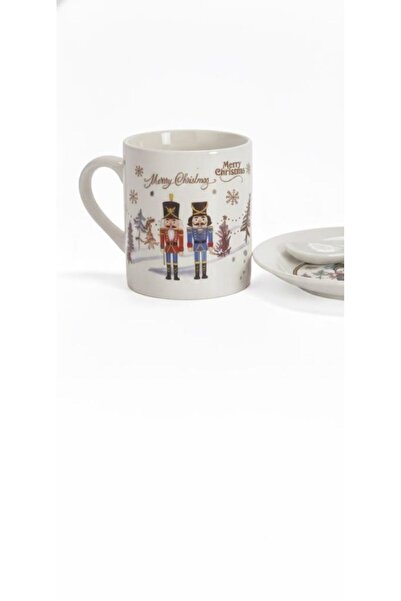 OEM Christmas Mug with Saucer and Spoon - Nutcracker