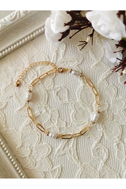 Halley Concept خلخال من الفولاذ بحجر الزركون ومفصل باللؤلؤ