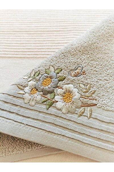 Halley Concept 30 x 50 Floral Embroidered Kitchen Towel 100% Cotton