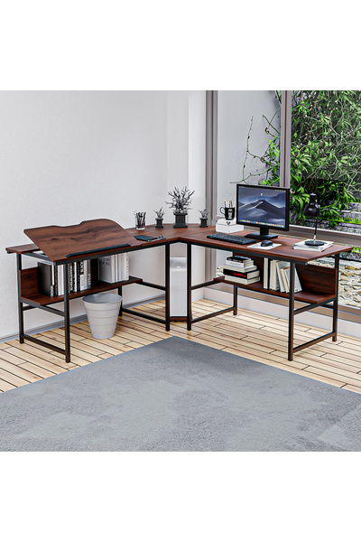 yasmak 300-C Ceviz L Bilgisayar ve Çizim Masası