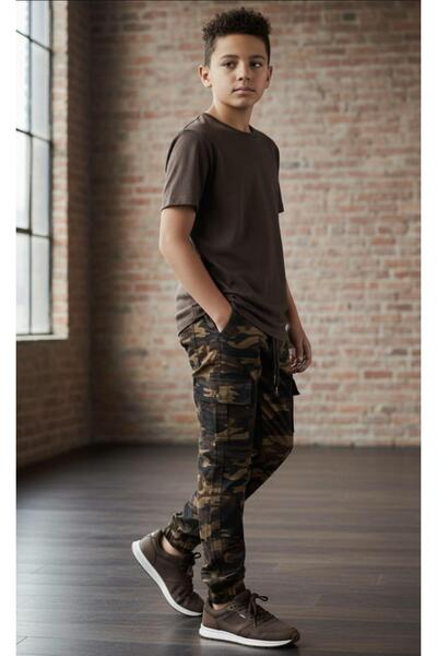 BLACK STEEL GARSON BOY KOMANDO CEPLİ KAMUFLAJ PANTOLON