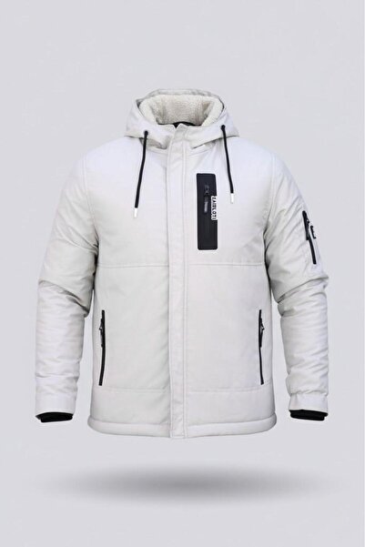 inamato texstil İÇİ KÜRKLÜ DIŞI RÜZGAR VE SU GEÇİRMEZ ÖZELLİGE SAHİP ERKEK MONT