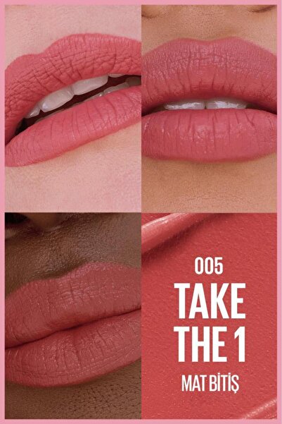 Maybelline New York Serum Etkili Hyalüronik Asit ve Besleyici Yağ İçeren Ruj - 005 Take the 1