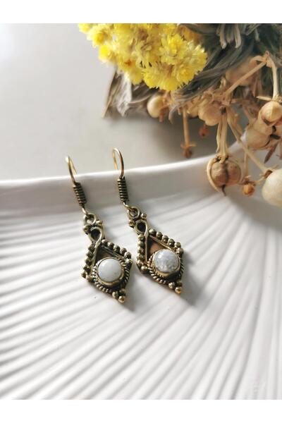 Halley Concept أقراط من حجر الأرز الطبيعي