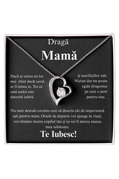 Bijuri Cadou pentru mamă - Colier cu inimă „Iubire”