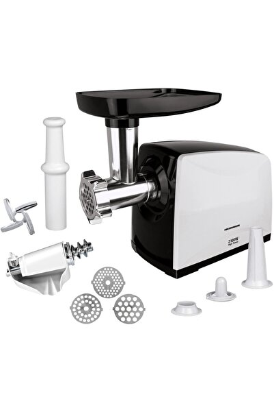 Heinner Meat grinder MG-2100BKWH, 2100 W, tomato accessory, Stainless steel knife, Black/White