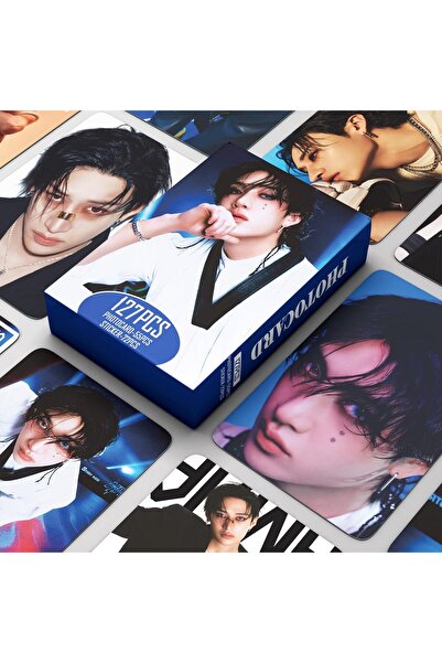 Kpop Dünyasi STRAY KIDS Bangchan '' Karma '' Çift Yön Baskılı Lomo Card Seti