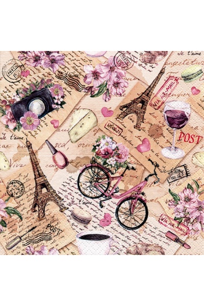 Ti Flair PARISSIENNE DESENLİ KAĞIT PEÇETE