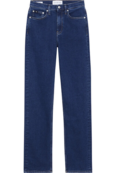 Calvin Klein HIGH RISE STRAIGHT Kadın Lacivert Kot Pantolon