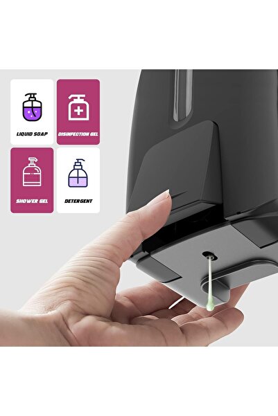 Alim موزع صابون مثبت على الحائط سعة 1000 مل، كروم