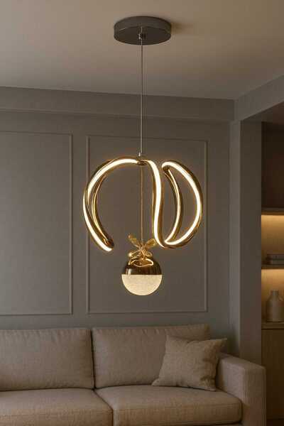 AKARSU AVİZE Ahtapot Model Modern 3 renk LED Avize Tek Toplu Çift tarafli Led...